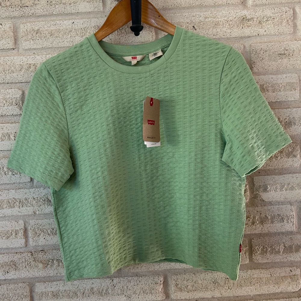 Levi's Green Textured Women's Top